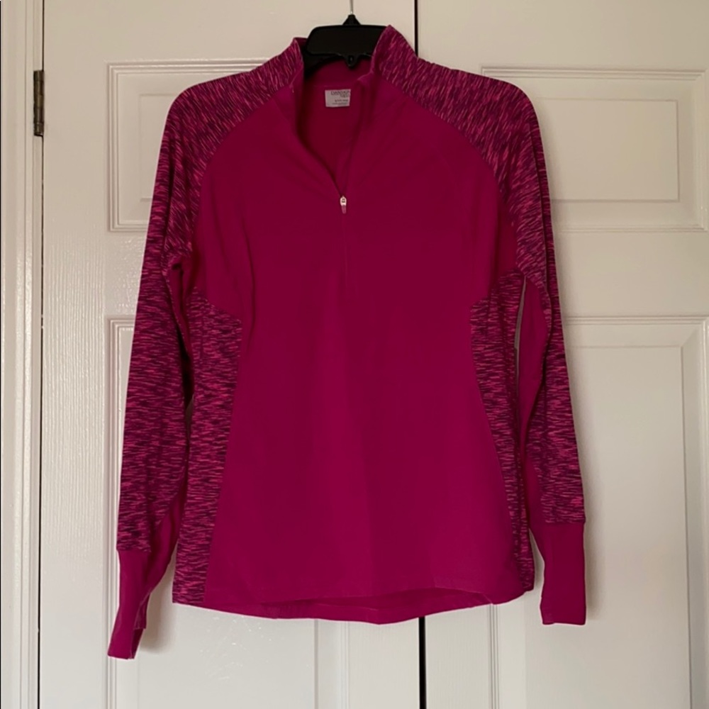 Long sleeve quarter zip work out sweatshirt